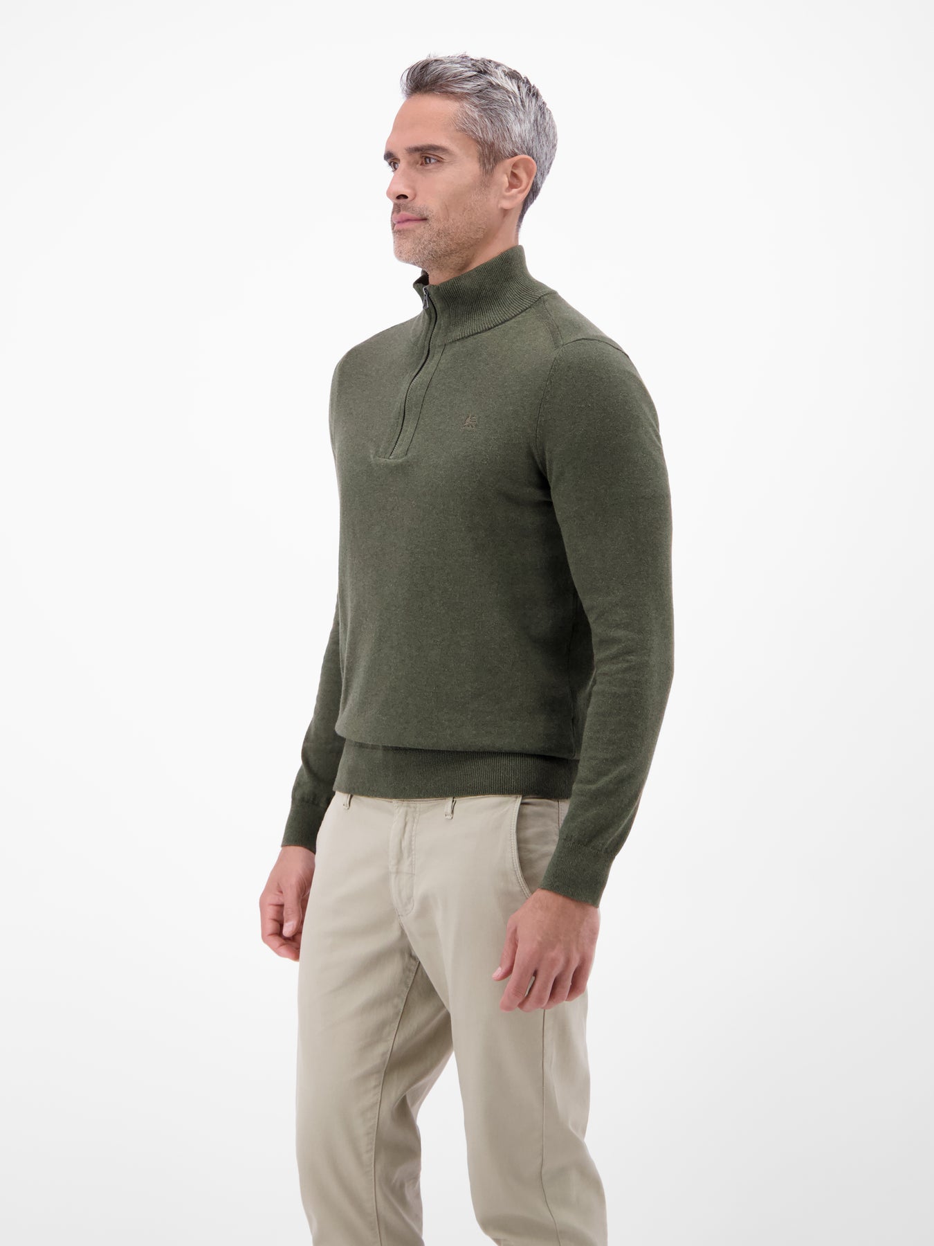 Flachstrickpullover mit Troyerkragen