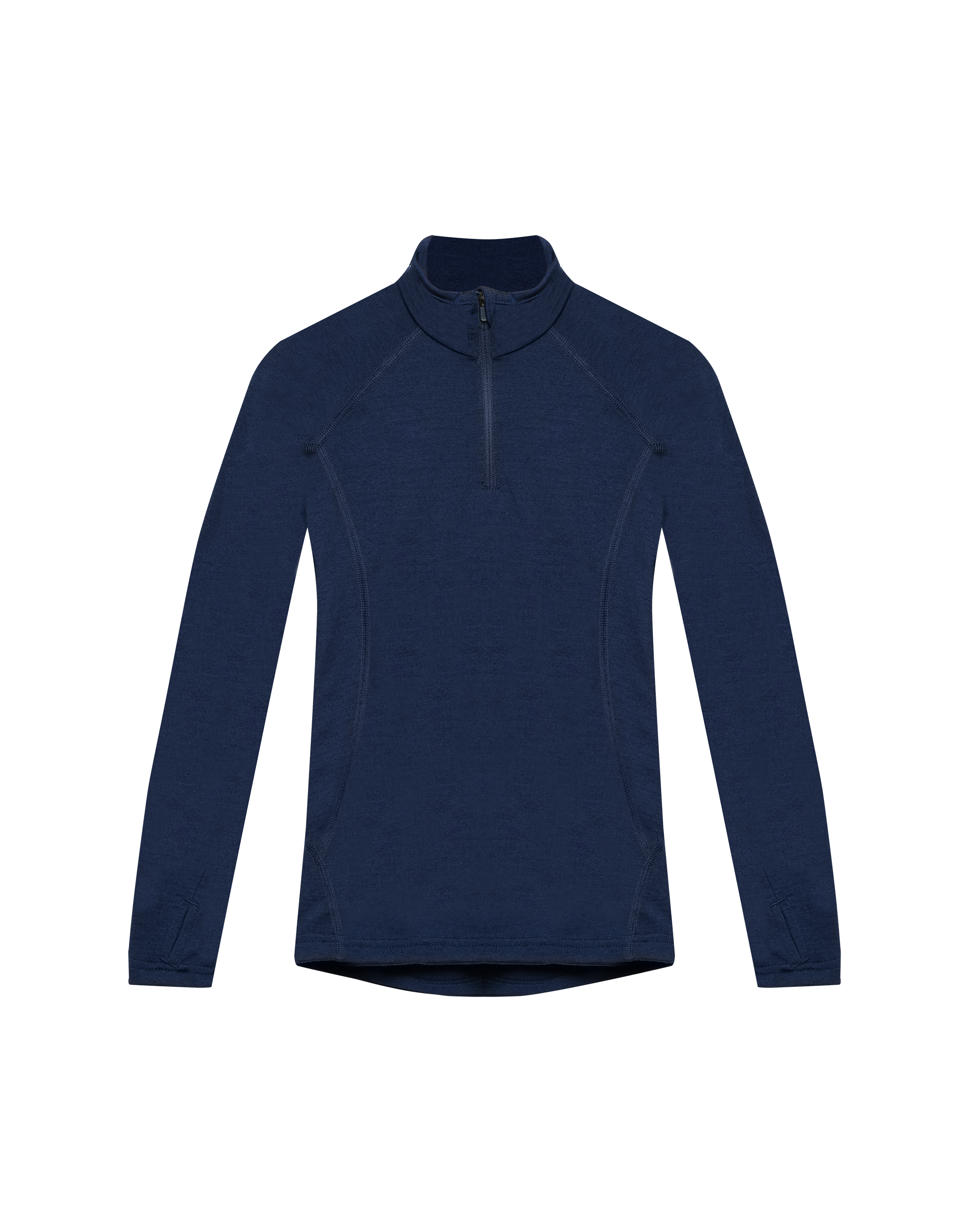 Shirt met halve rits van merinowol voor kinderen