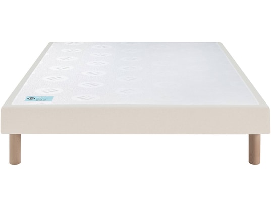 MERINOS - Sommier  90 x 190 Petit Dormeur tissé sable blanc 0919
