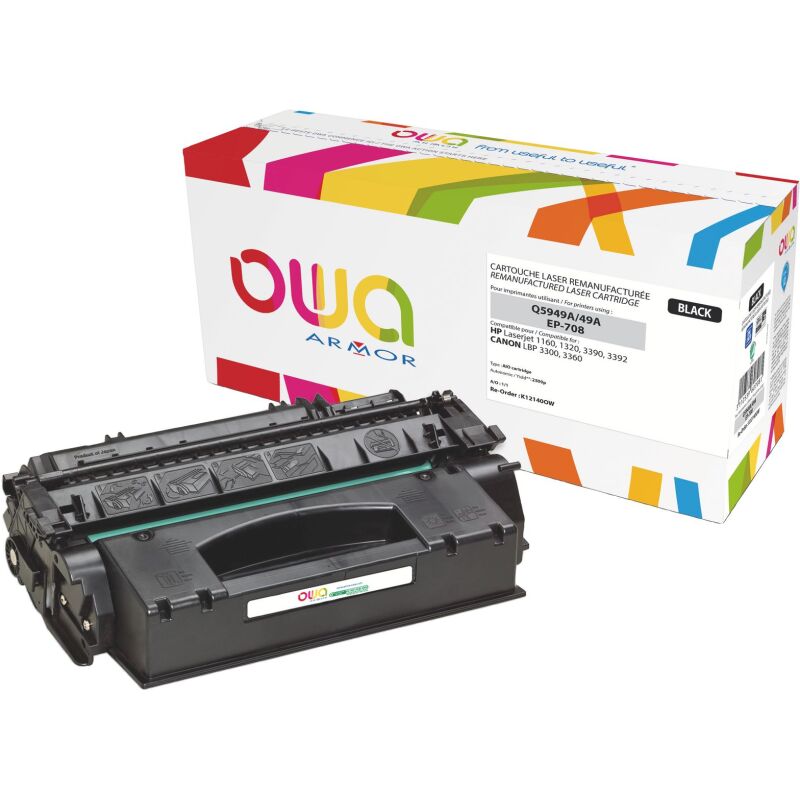 Toner Owa compatible HP 49A-Q5949A noir pour imprimante laser