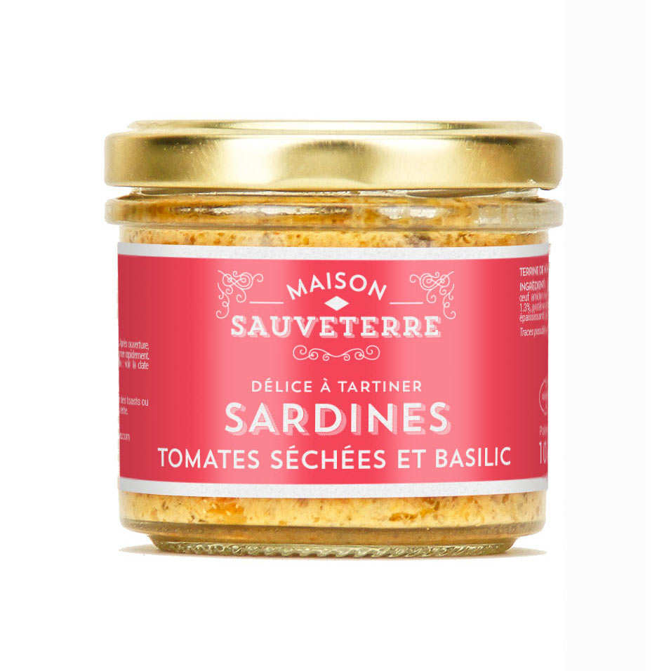 Sardine tomates séchées et basilic à tartiner