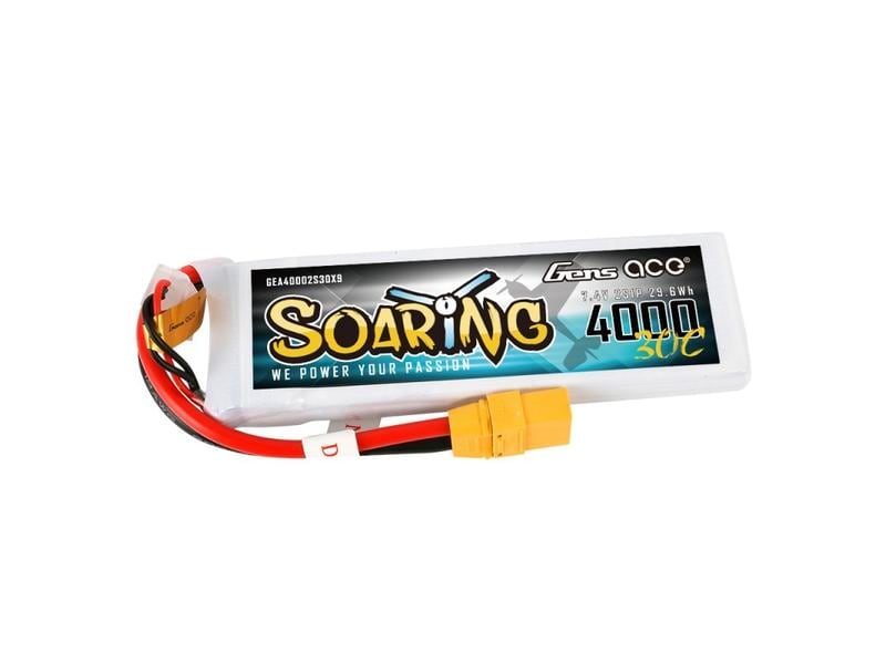 Gens ace RC-Akku LiPo 4000 mAh 7.4 V 30C Soaring Softcase 2S LiPo Akku mit XT90 Stecker