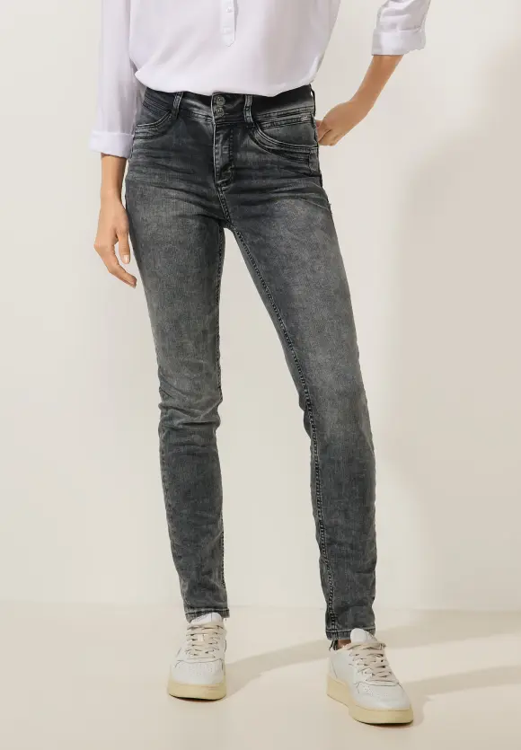 Graue Slim Fit Jeans - authentic dark grey wash