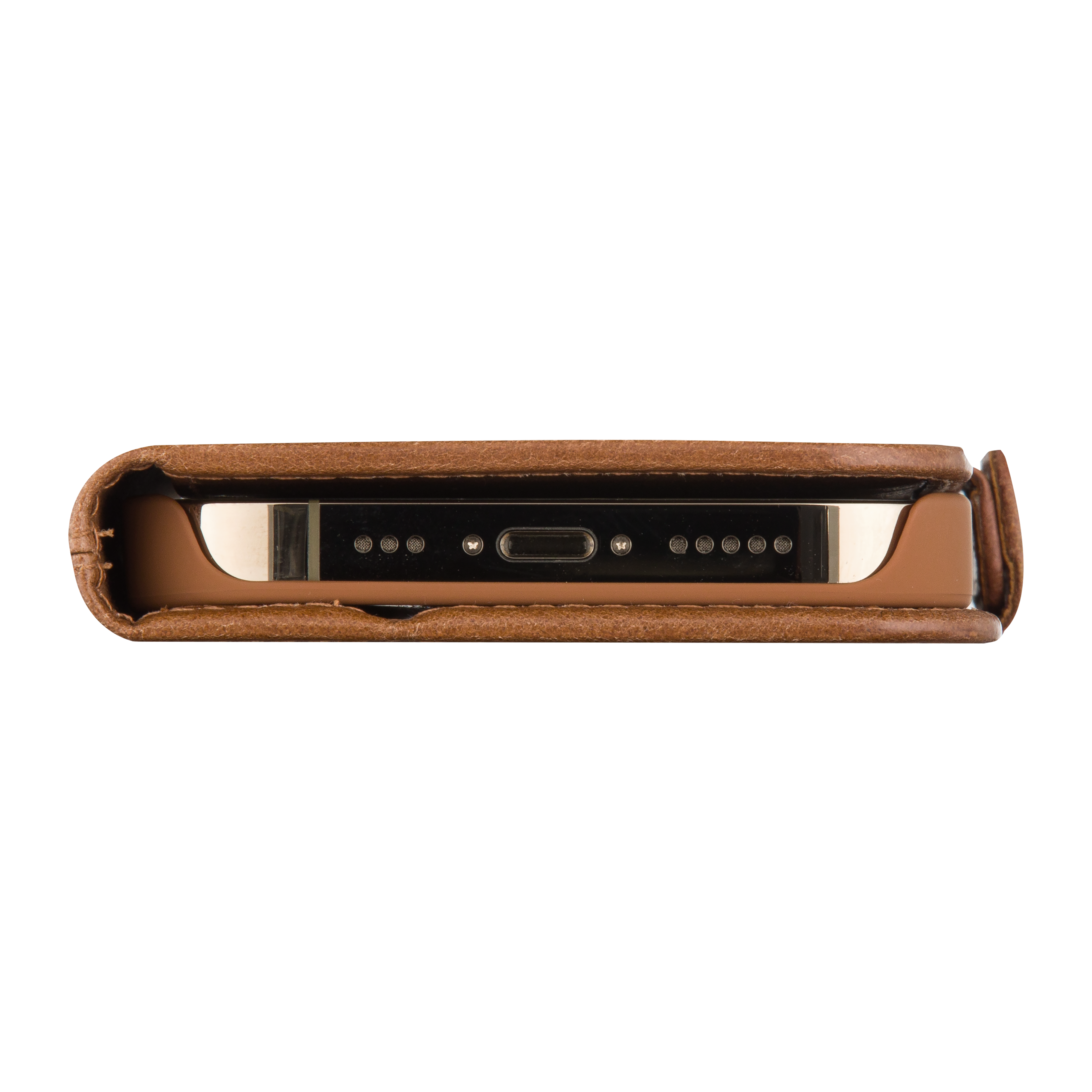 iPhone 15 Pro Max Echtleder Tasche mit RFID Schutz Copenhagen (CO67GT001865) - Tan