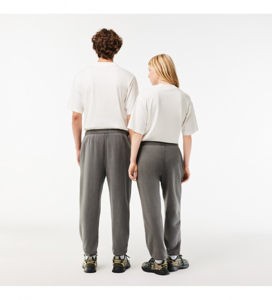 Calça de treino Lacoste em fleece cinza