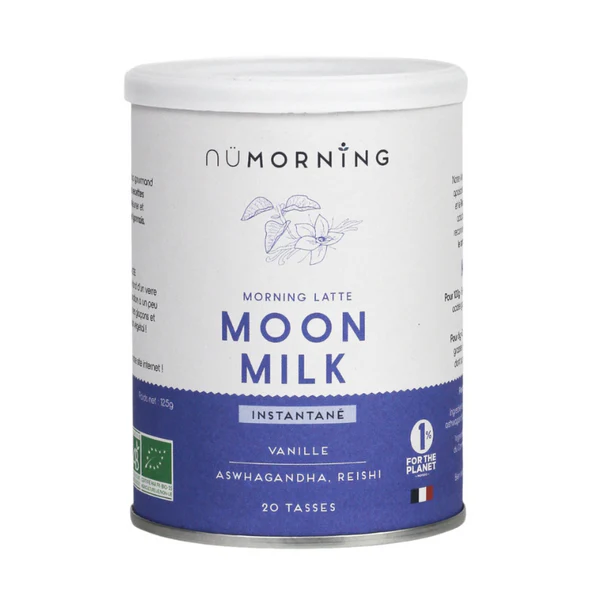 Nümorning Moon Milk - Morning Latte Ashwagandha Reishi et Vanille 125 g
