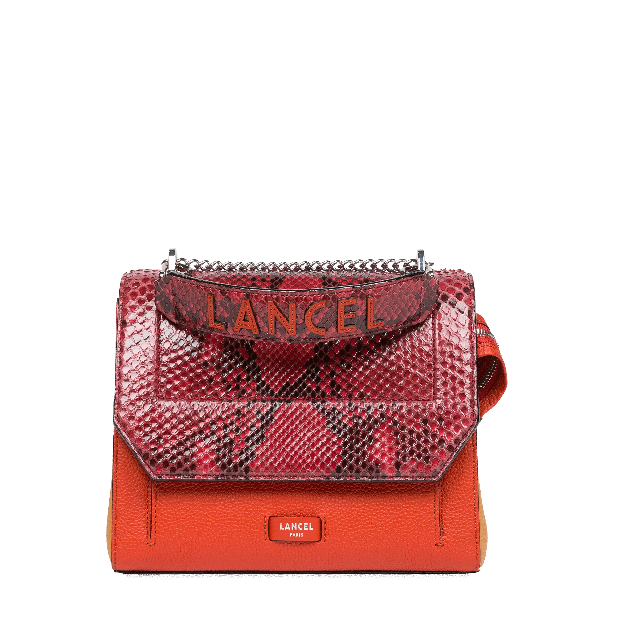 Sac rabat avec poignée  Ninon de Lancel-Multico Carmin