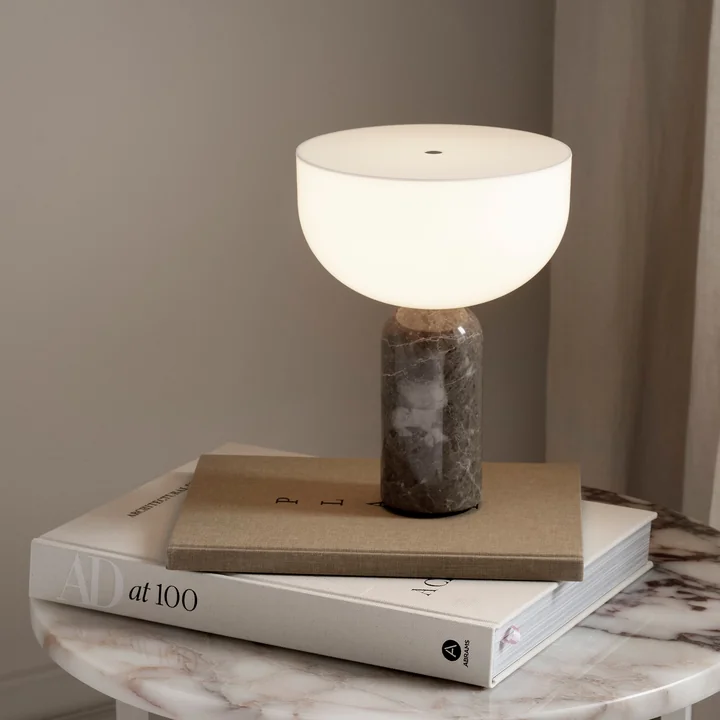 New Works - Kizu Portable LED Tischleuchte mit Akku, breccia pernice