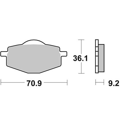 Plaquettes de freins SBS 575HF carbone céramique avant/arrière (selon modèle)