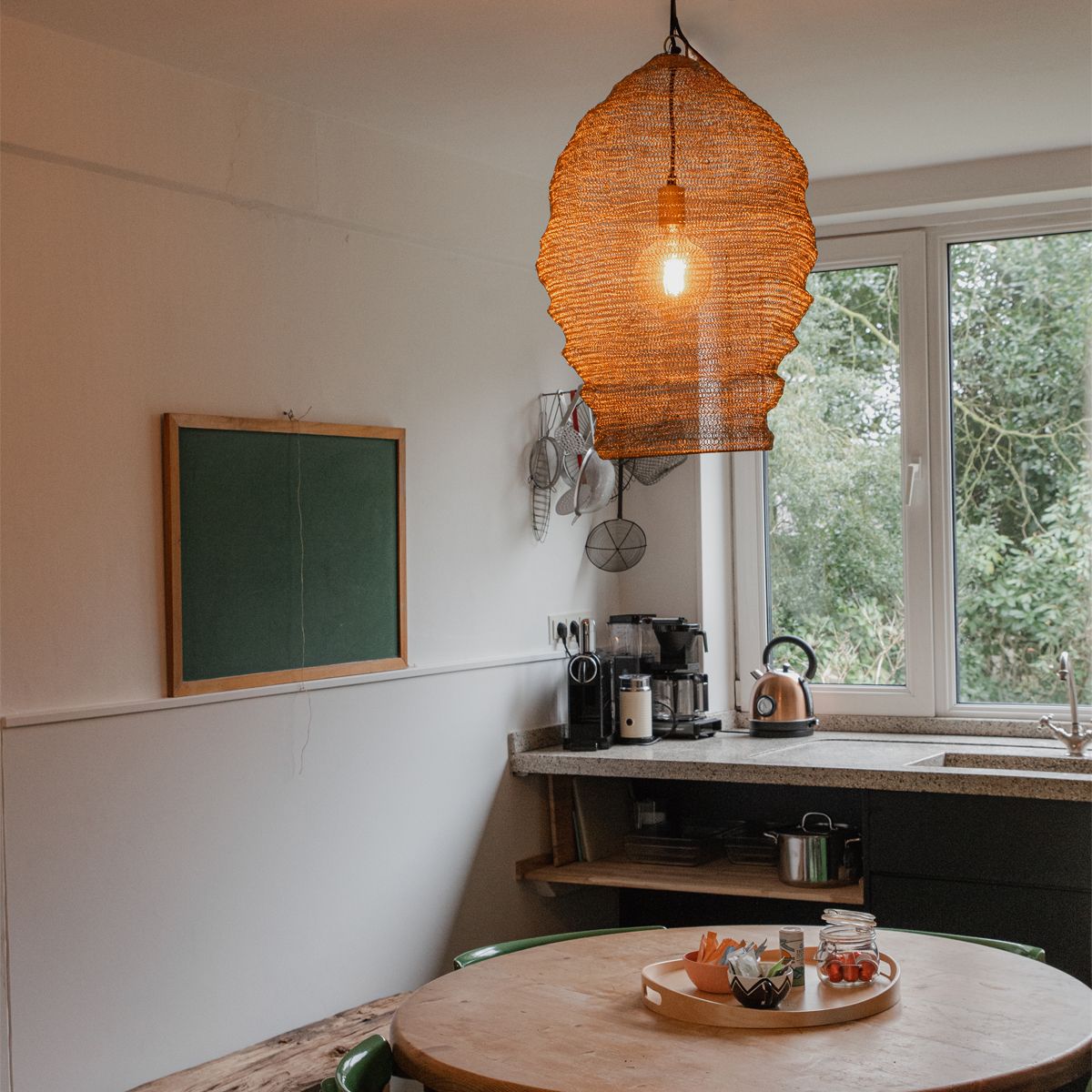 Oosterse hanglamp goud - Nidum
