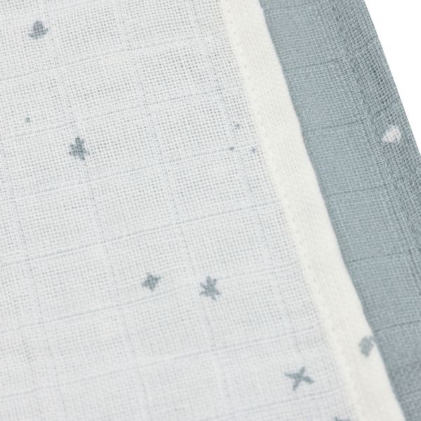 Jollein Twinkling Monddoekje - 3 Pack - 31 x 31 cm - Hydrofiel - Sea Green