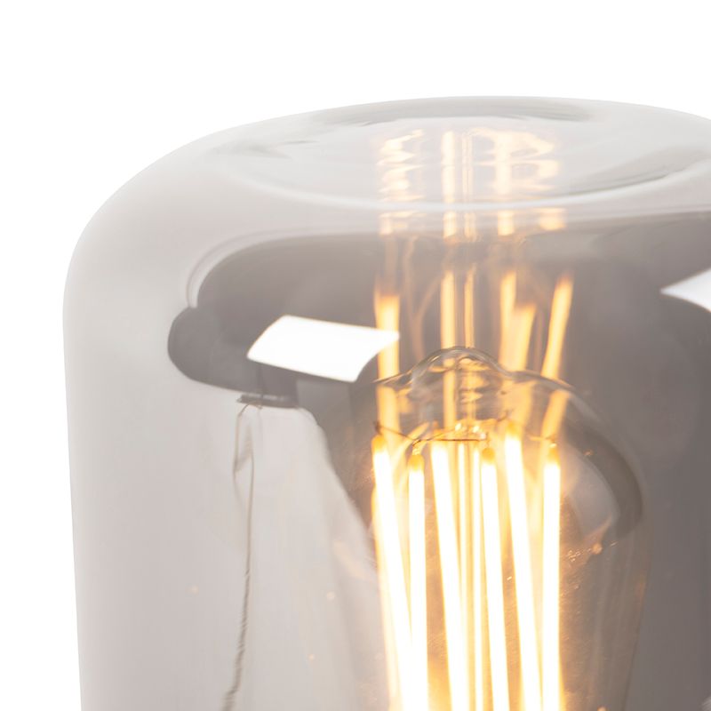 Design messing met smoke glas tafellamp - Bliss Cute