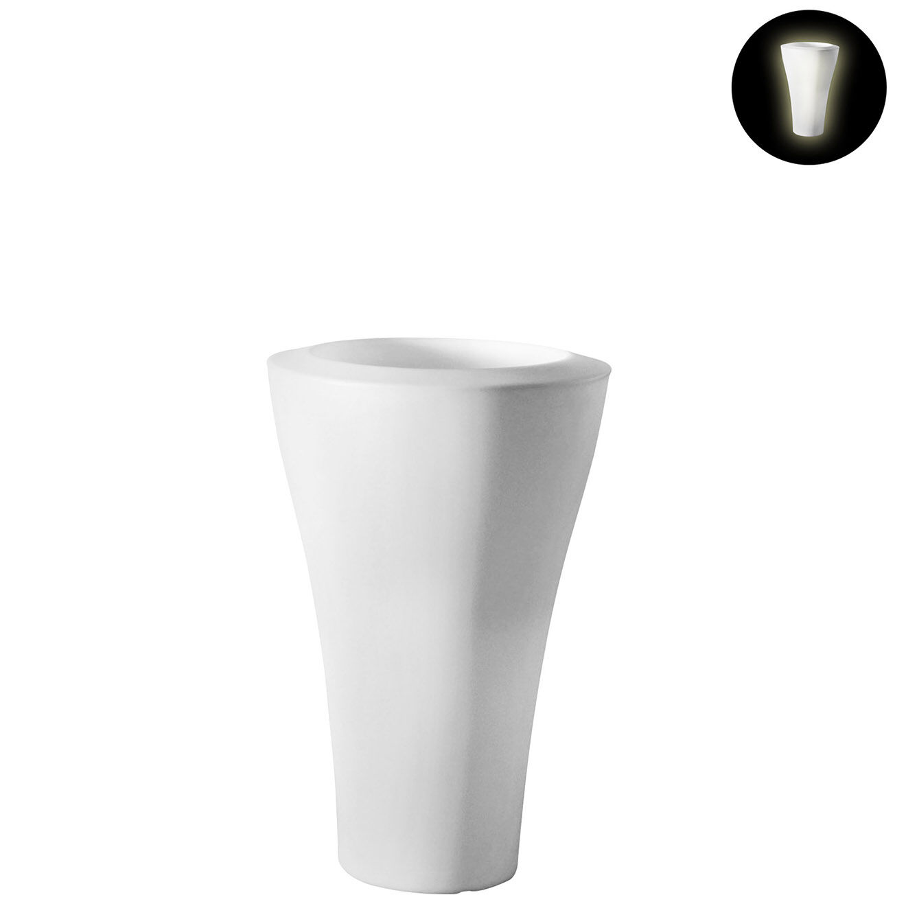 Serralunga Pot Ming Design par Rodolfo Dordoni blanc - D.66x100 cm