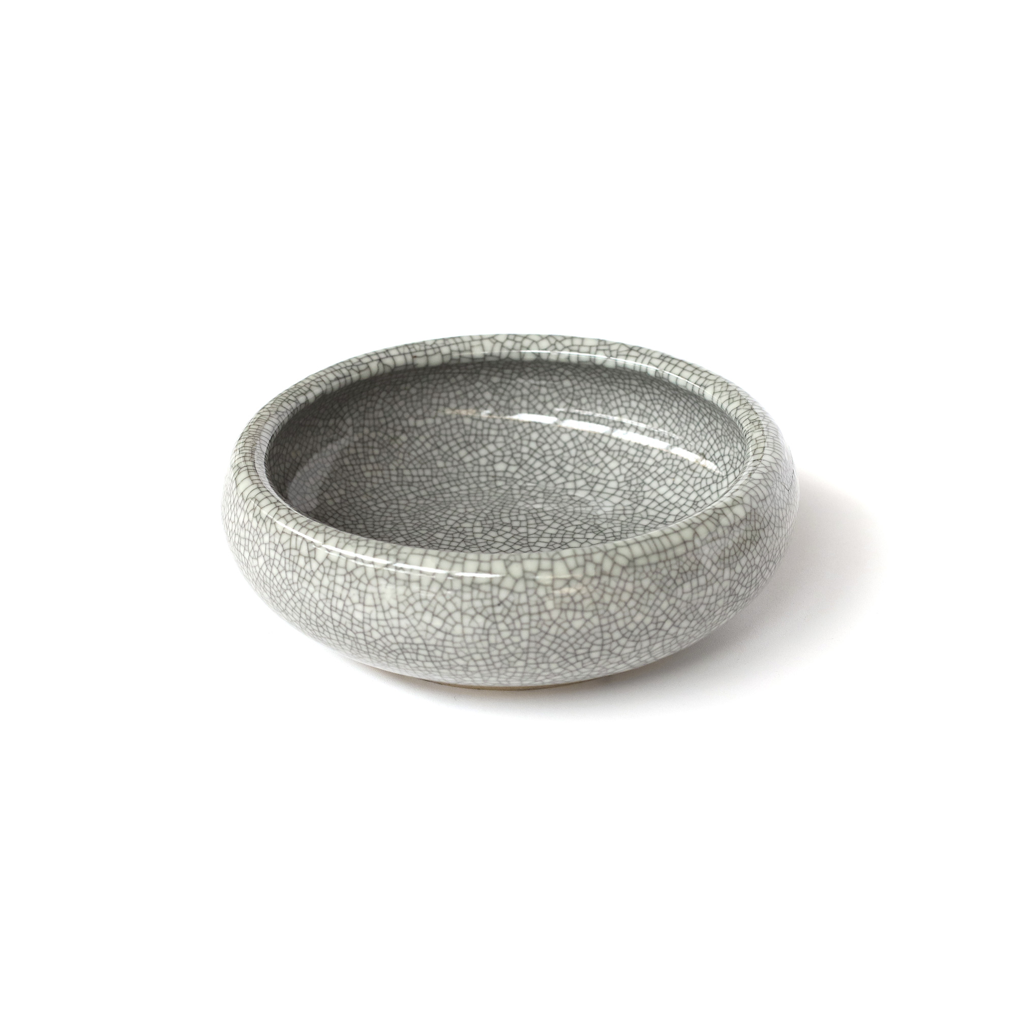 Keramikschale 'Craquelé' M, grau, Ø 15 cm, H 5 cm von fischer's lagerhaus