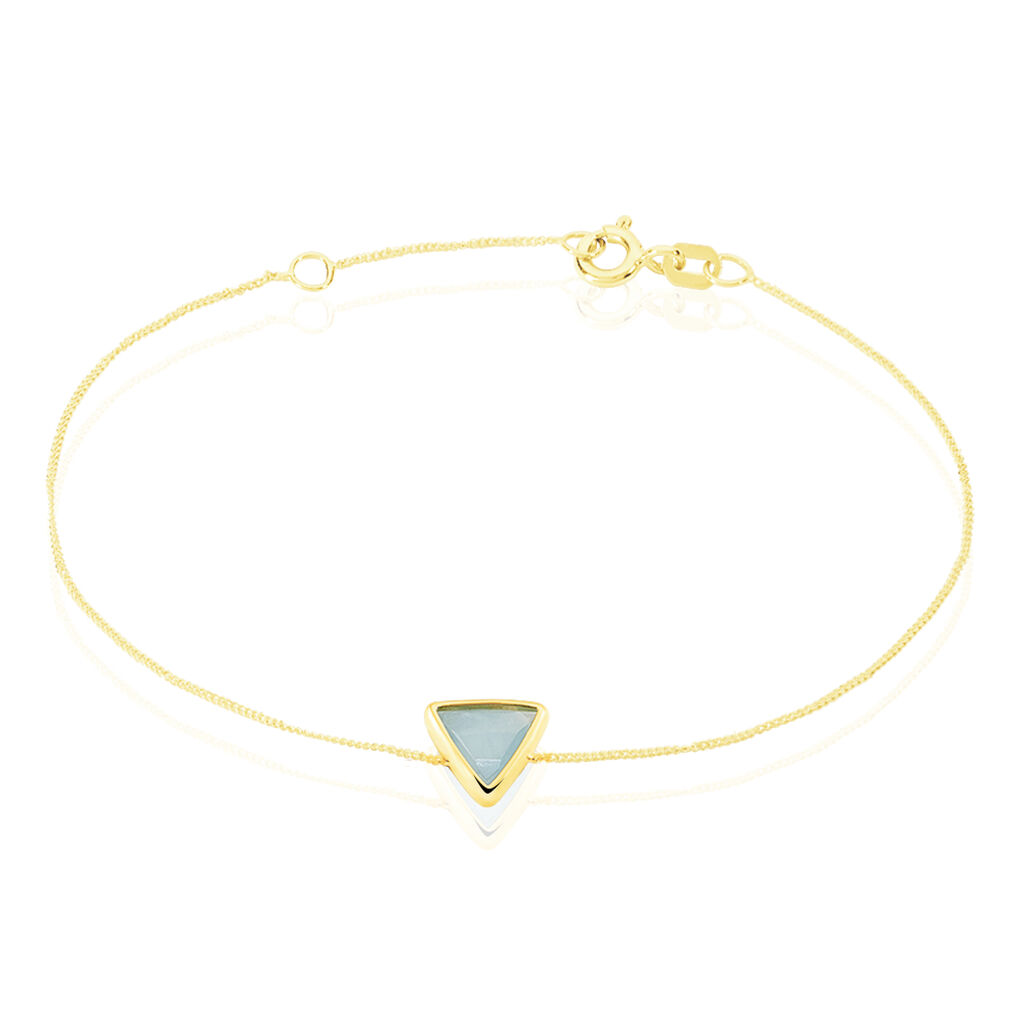 Bracelet Juliete Or Jaune Aigue Marine