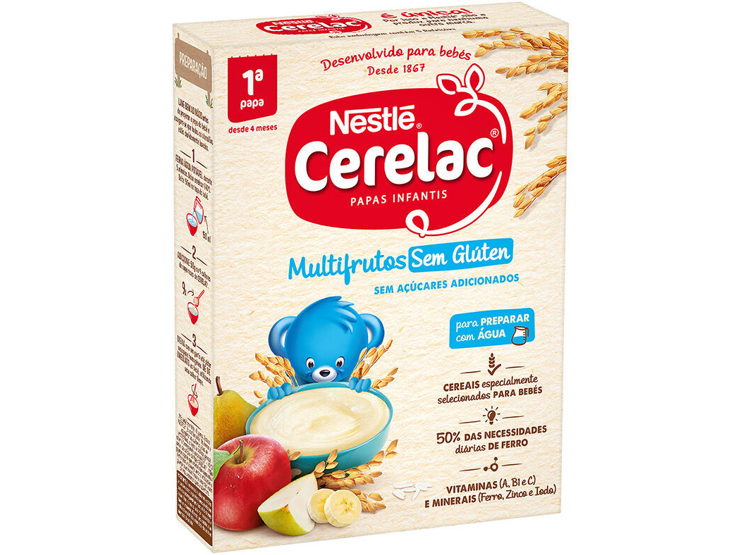 FARINHA LÁCTEA CERELAC MULTIFRUTOS SEM GLÚTEN 250G