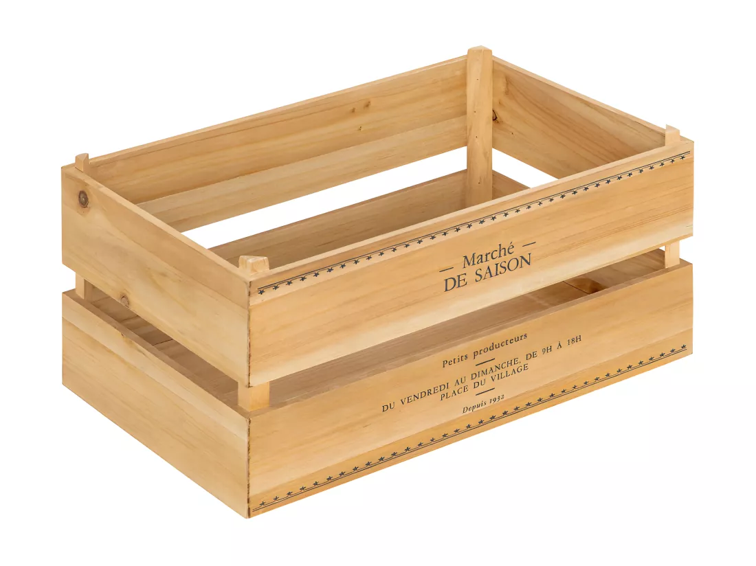 Lot de 2 Cagettes en Bois 