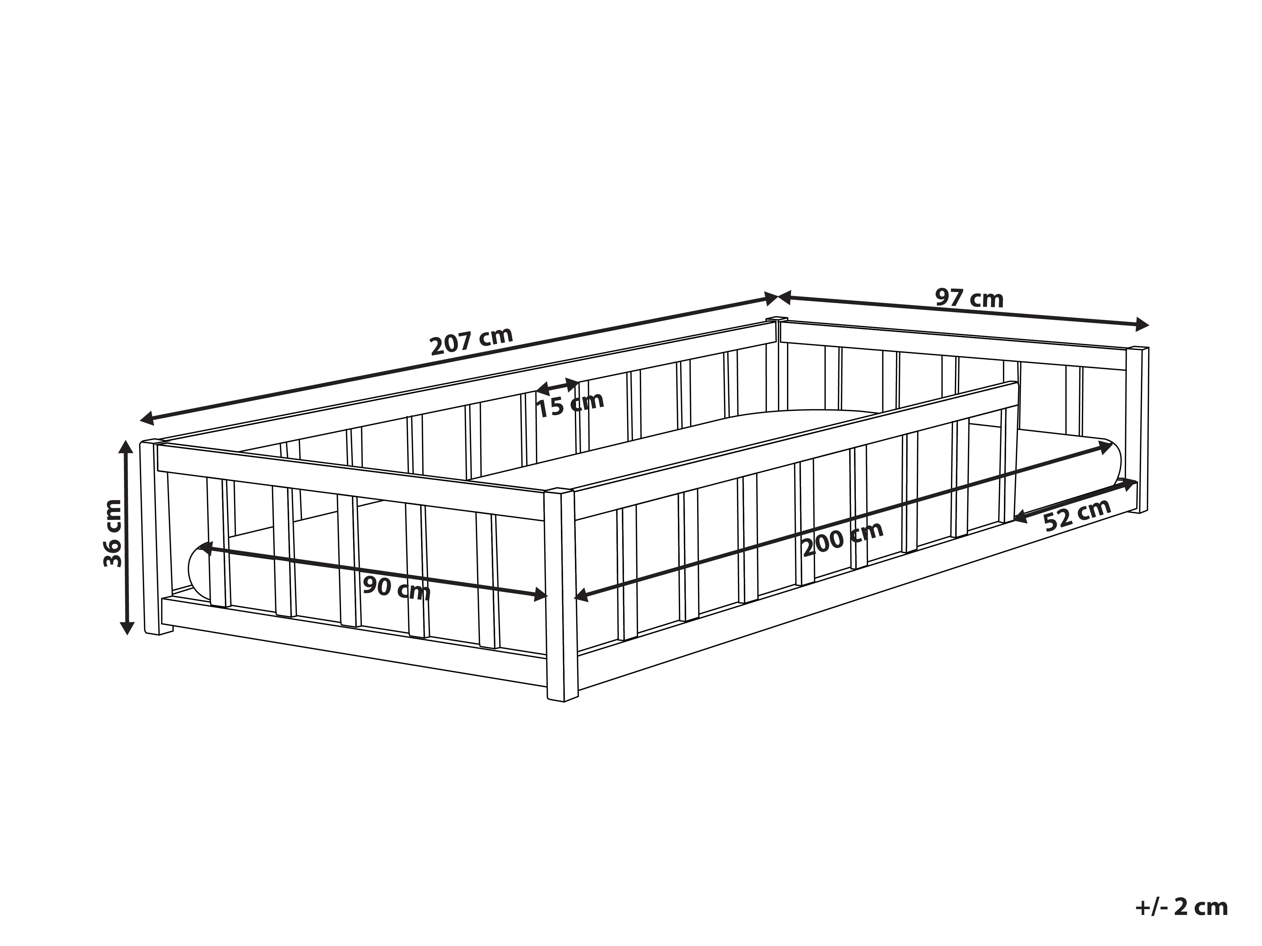 Kinderbed Dennenhout MEYMAC 90 x 200 cm Wit