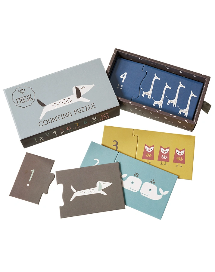 Zählpuzzle COUNTING ANIMALS 10x2-teilig in bunt