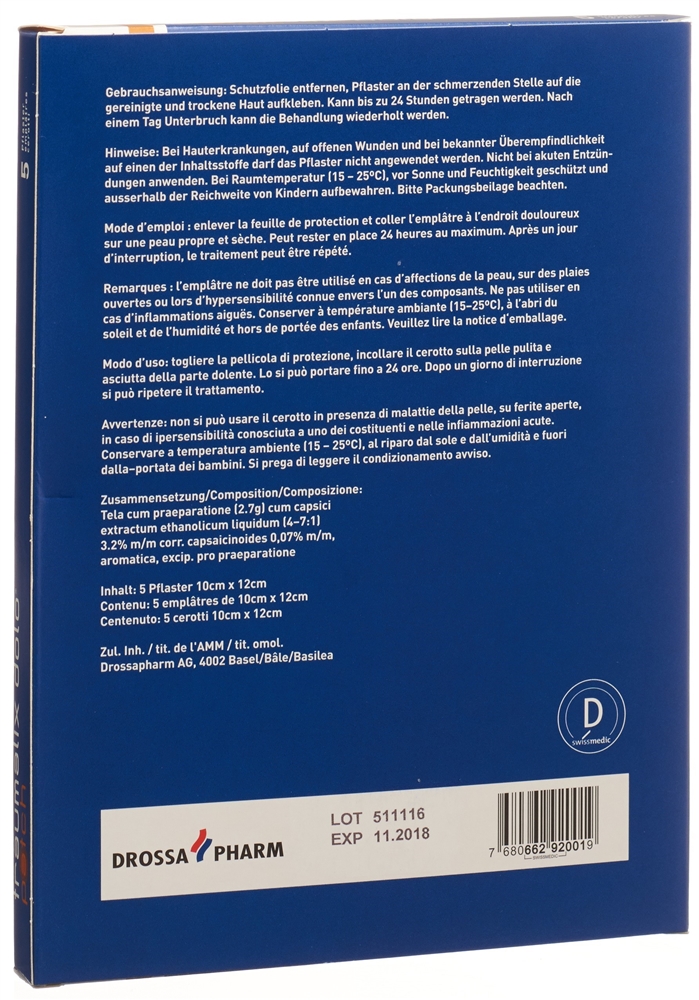 Traumalix patch<br>5 Stück, Kutanes Pflaster, 10cmx12cm