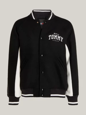 Jaqueta Bomber com Logo Universitário