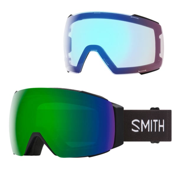 Masque de ski SMITH I/0 MAG BLACK CHROMAPOP SUN GREEN MIRROR