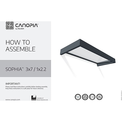 Palram - Canopia Sophia 2150 dør baldakin - grå