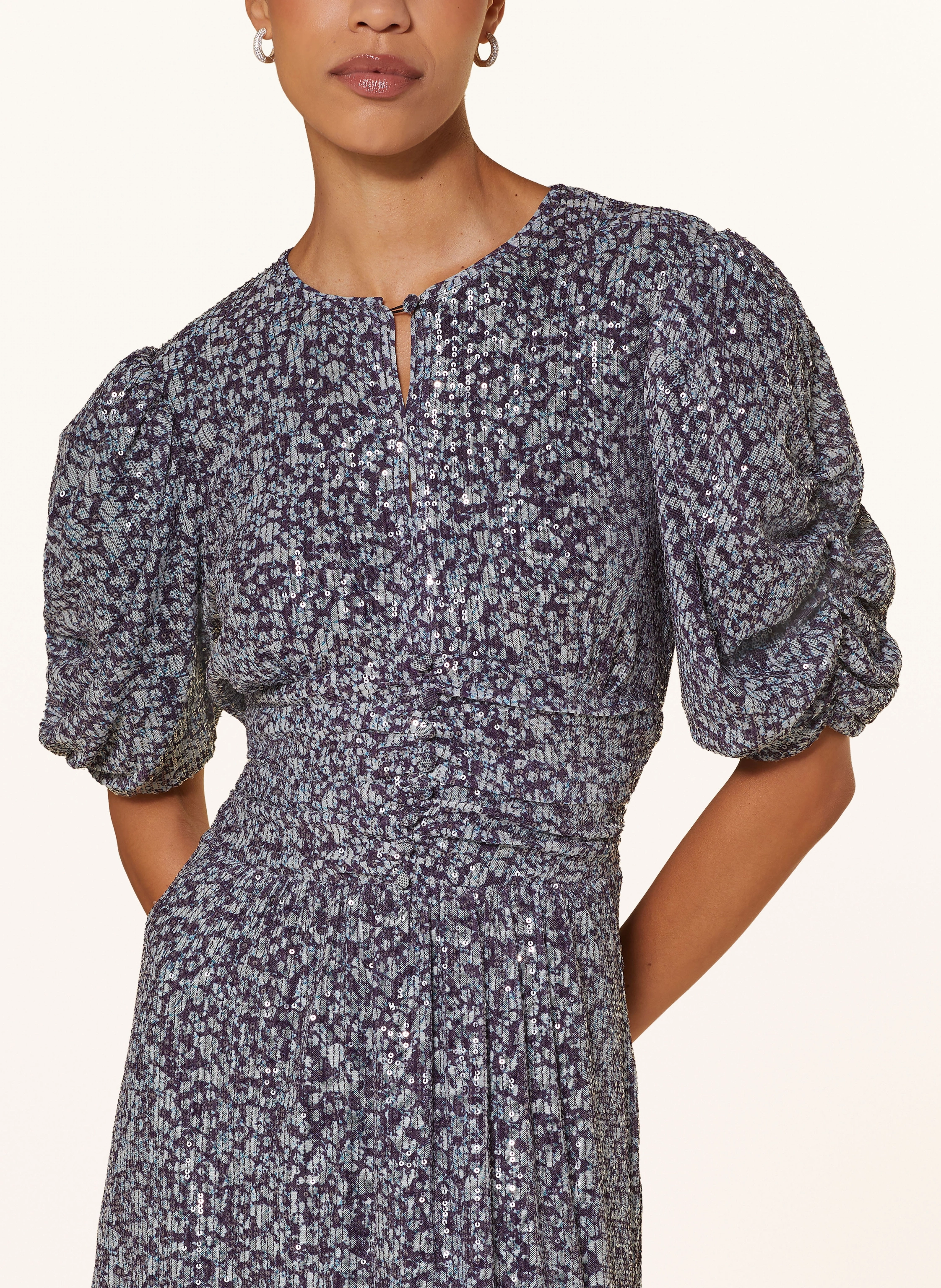 ROTATE Kleid mit Pailletten
