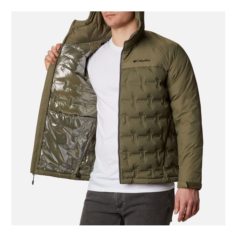 Columbia GRAND TREK - Doudoune Homme stone green