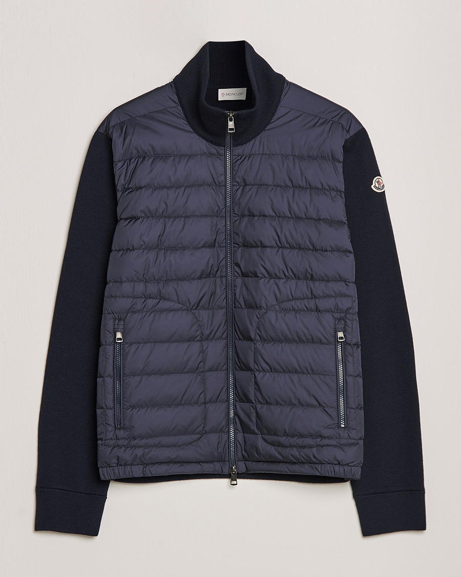 Moncler Hybrid Zip Cardigan Navy