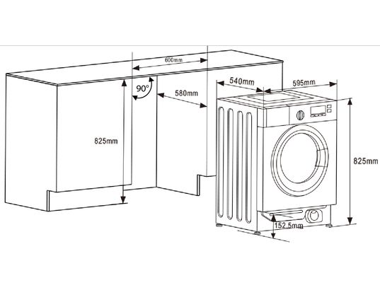 HELVETIA - Lave linge sechant encastrable HLSMF864A1