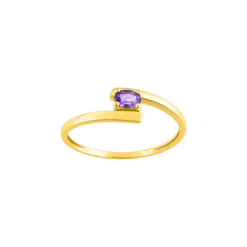 Bague Femme - améthyste - Or 9 Carats