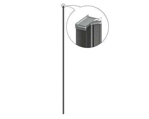 form&style stopprofiel MODENA 1950 mm zwart mat