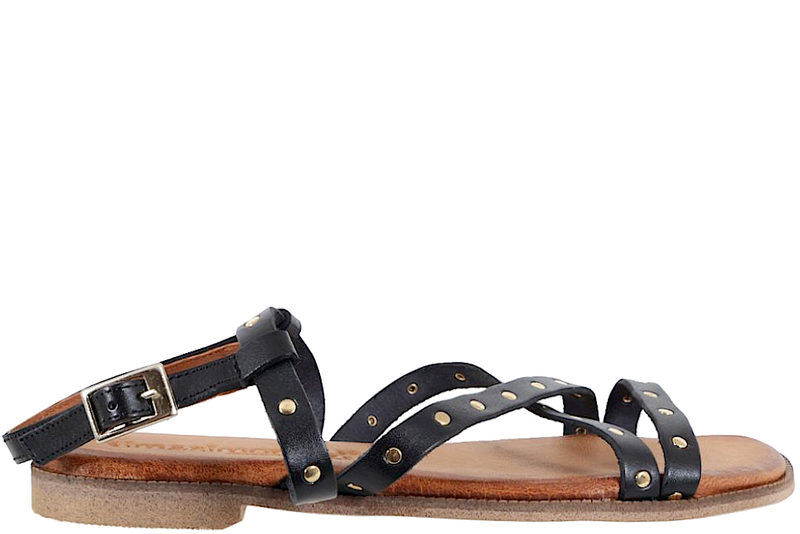 TIM OG SIMONSEN LIZETTE PLATINO SANDAL I SORT SKIND