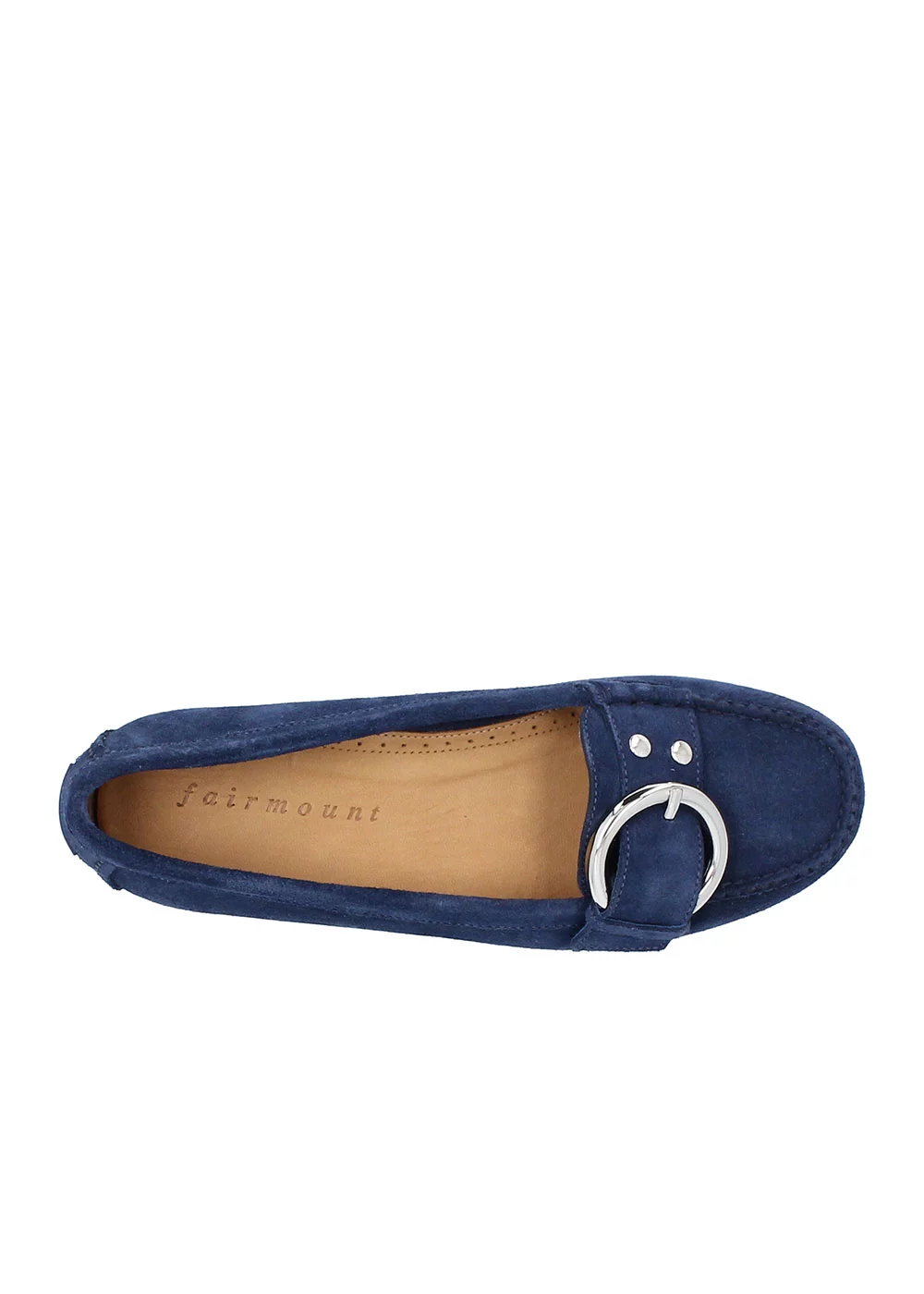 MOCASSIN BIG BUCKLE VELOURS MARINE