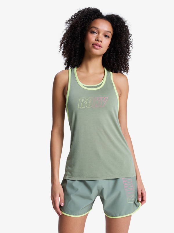 Everyday Flow Débardeur Vert Femme