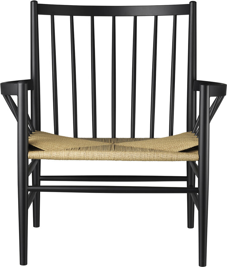 FDB Møbler J82 - Loungestol Sort/natur         sort ral 90