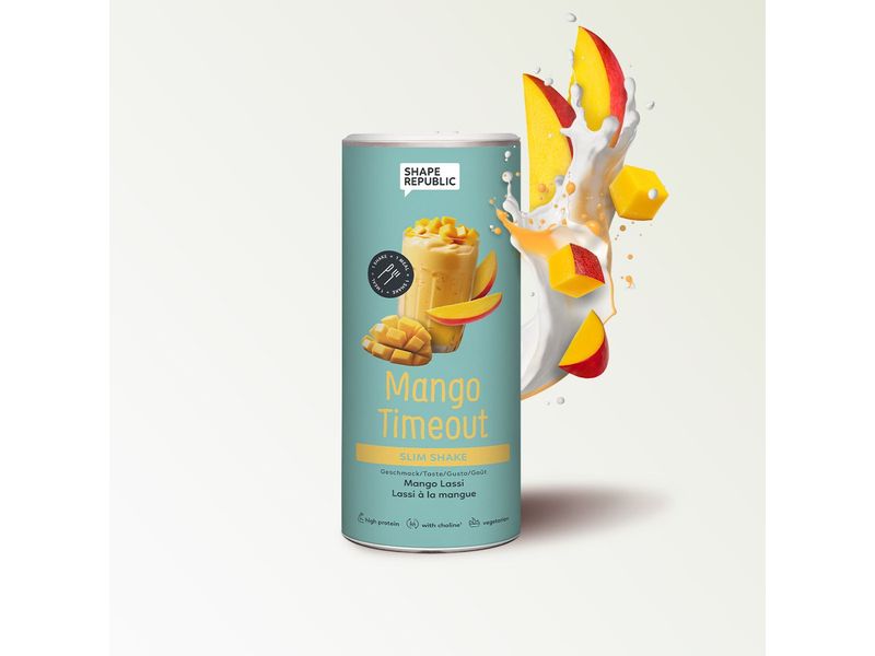 Shape Republic Slim Shake Mango Lassi 420 g Mahlzeitenersatz mit Süssungsmitteln Mango Lassi