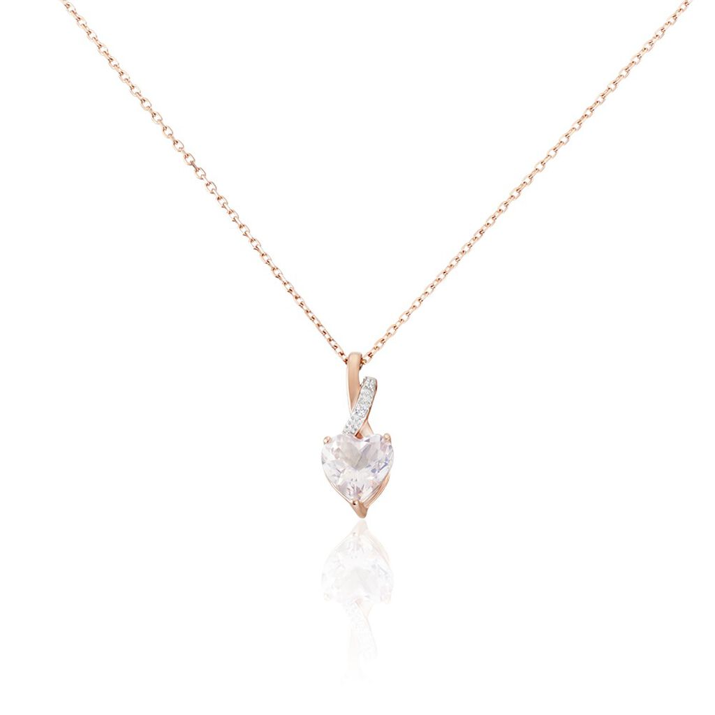 Collier Or Rose Clothilde Quartz