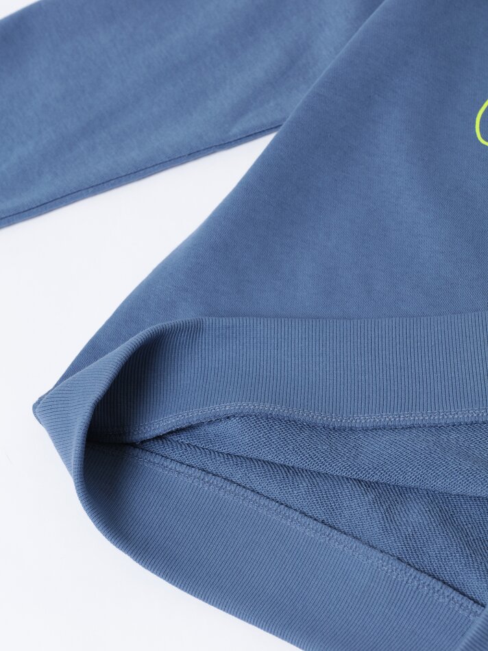 Conjunto de moletom e calça de duas peças - Azul Médio