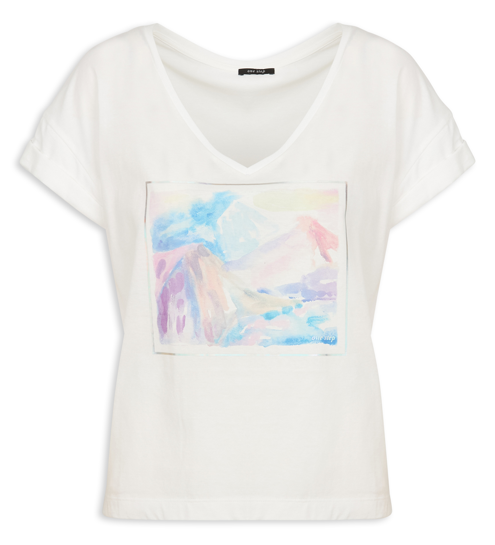 MARCO - Tee-shirt col V en coton | Blanc