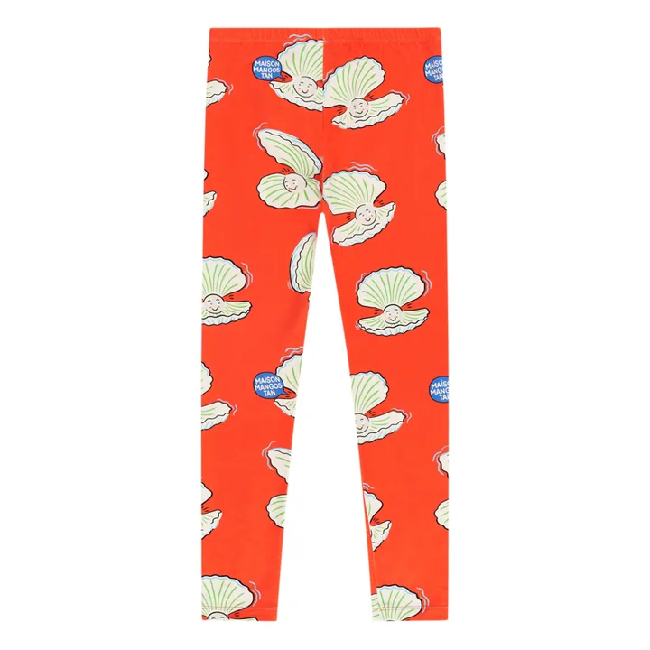 Maison Mangostan Legging Oysters Coton Bio | Rouge