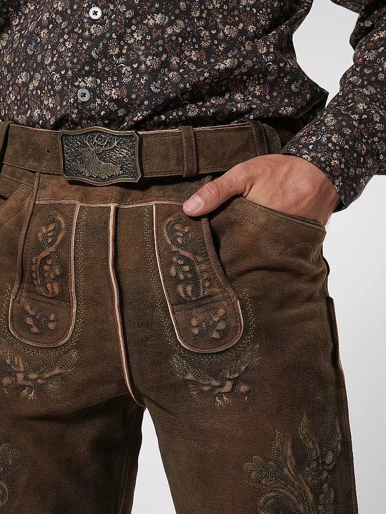 GWEIH & SILK Lederhose ARNOLD  hellbraun