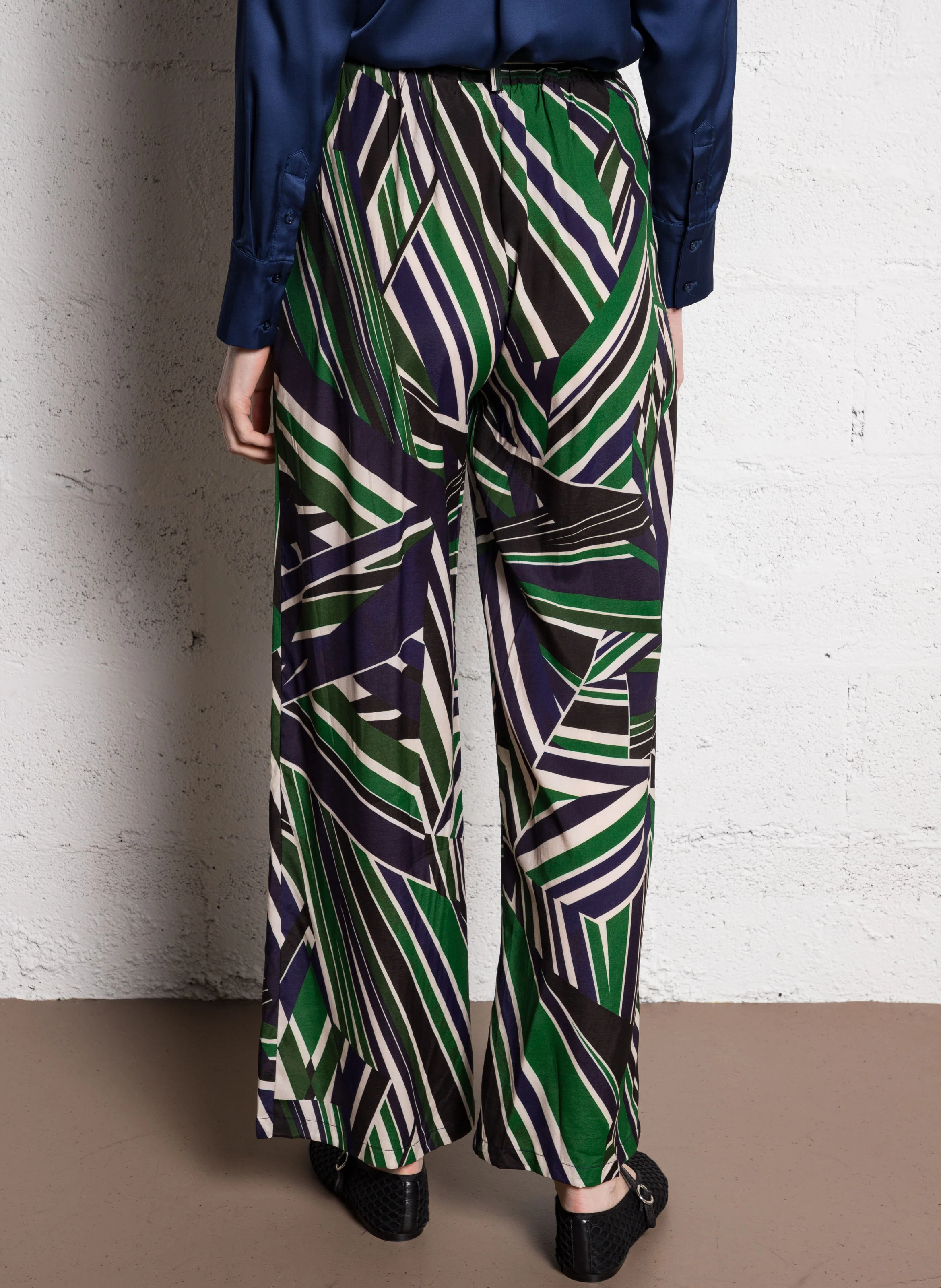 PRISCO - Pantalon large taille haute| Multicolore