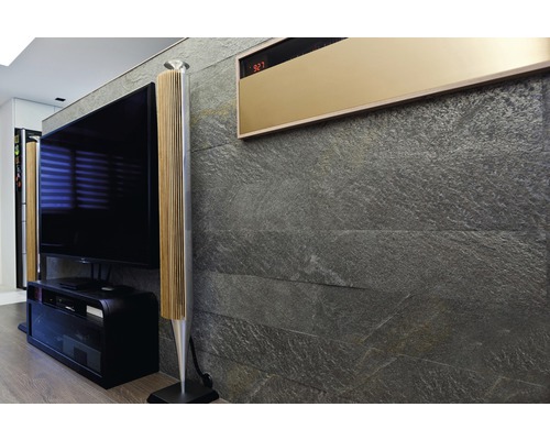 Echte steen mica schist Slate-Lite flinterdun 1,5 mm Galaxy zwart 122x61 cm