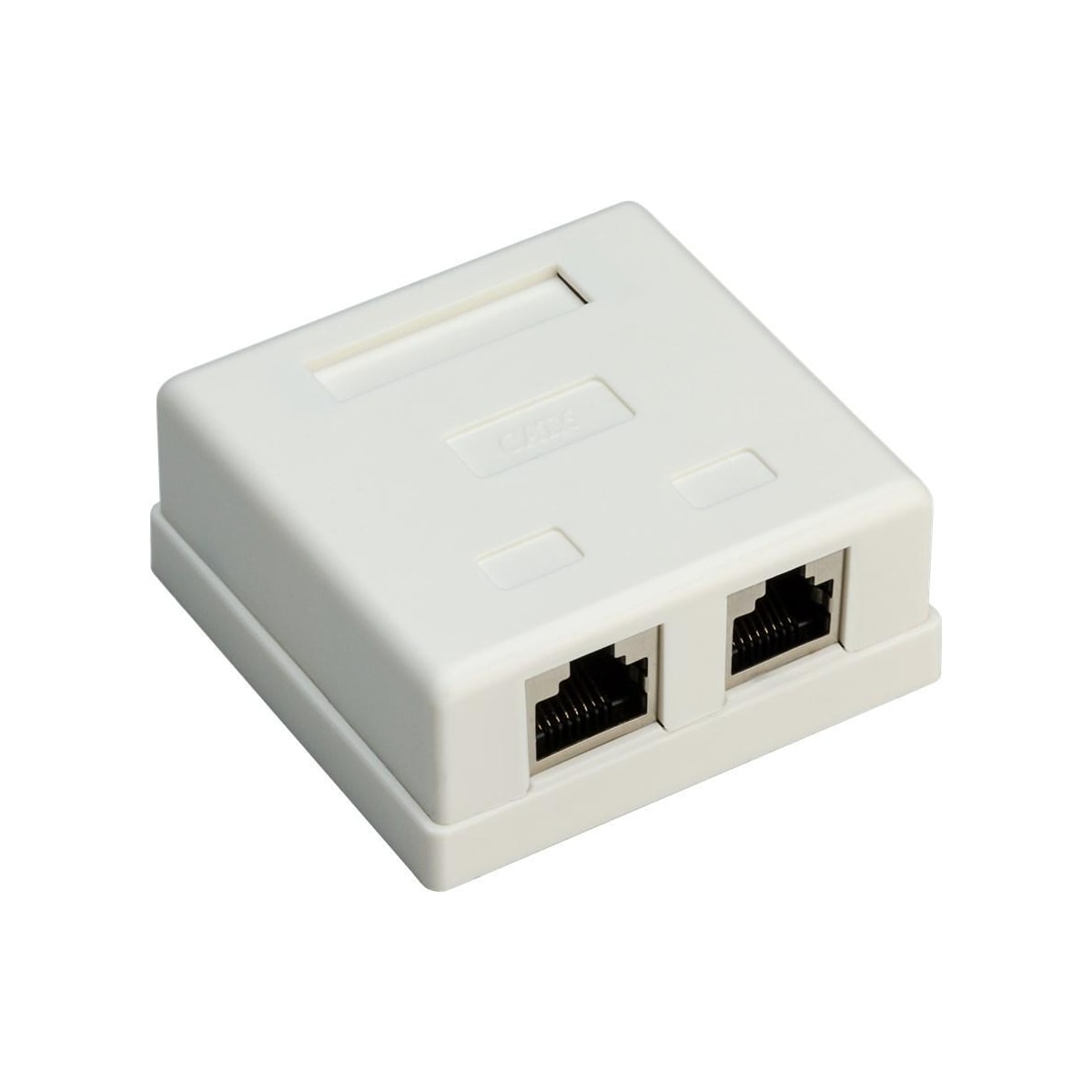 Goobay 2-port RJ45 overflatemonteringsboks, CAT 6, STP, hvit