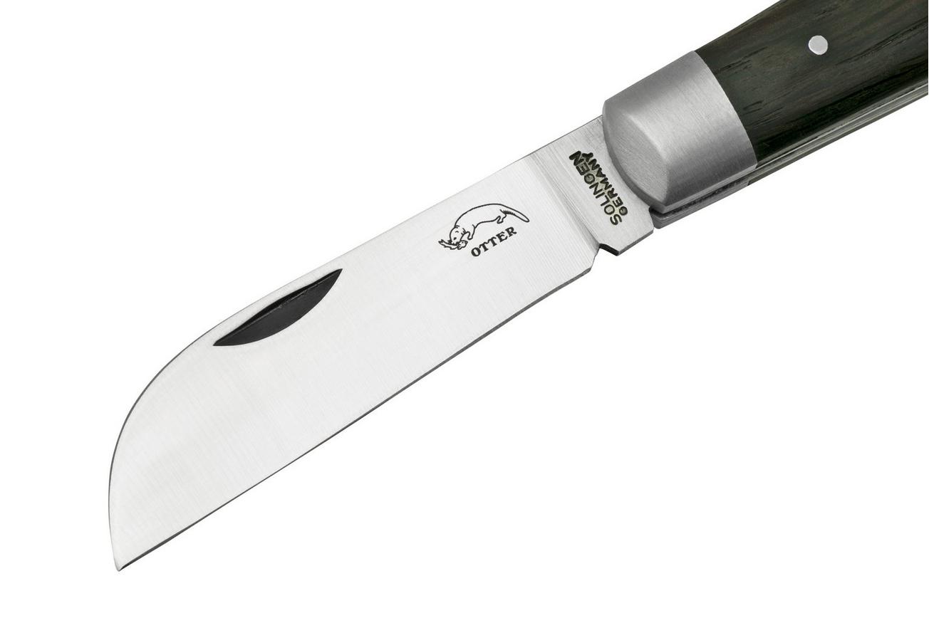 Otter Anchor Knife 171 ML Small Carbon, Smoked Oak, Stainless Anchor, zakmes