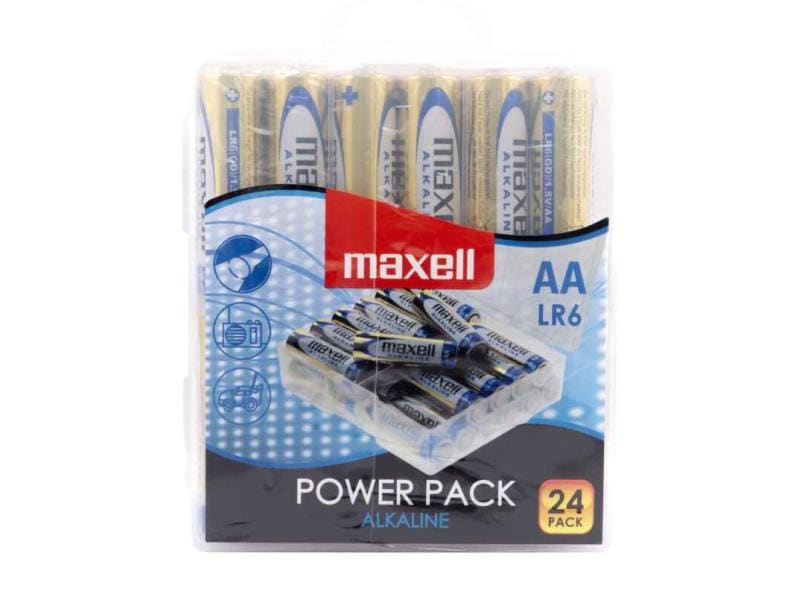 Maxell Europe LTD. Batterie Alkaline AA , 24 Stück Typ LR6 / AA / Mignon, 24 Stück