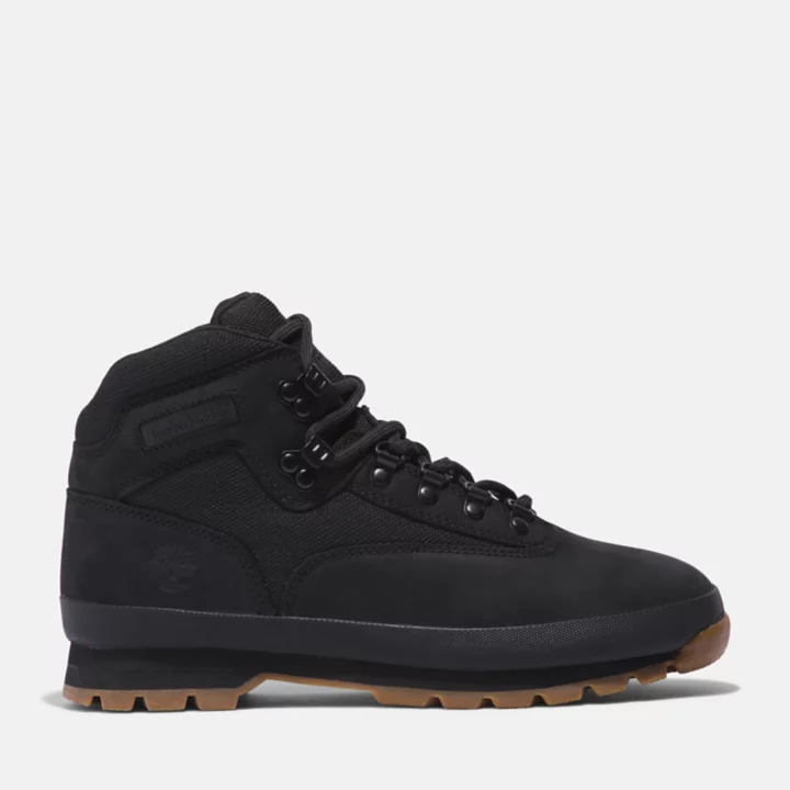 Bota Euro Hiker Masculina em Preto Monocromático