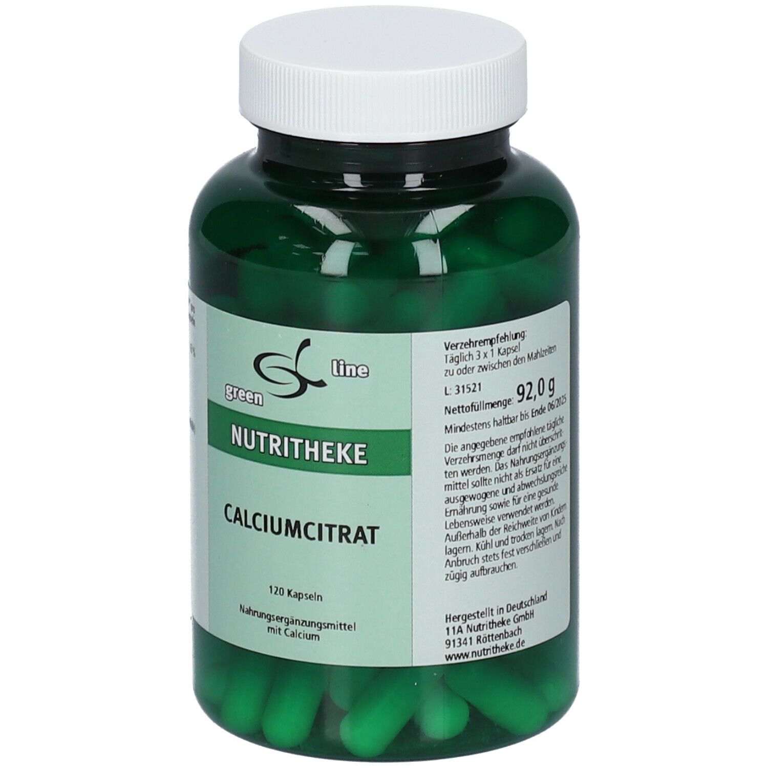 green line NUTRITHEKE Calciumcitrat